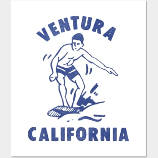 Ventura California Surfing Posters and Art